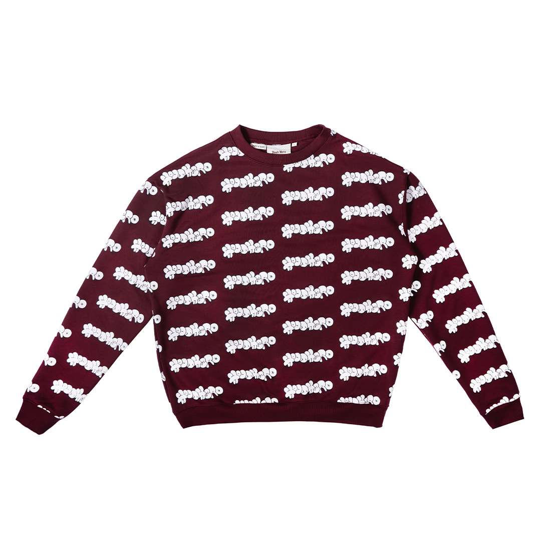 Crewneck FullPrint - Burgundy